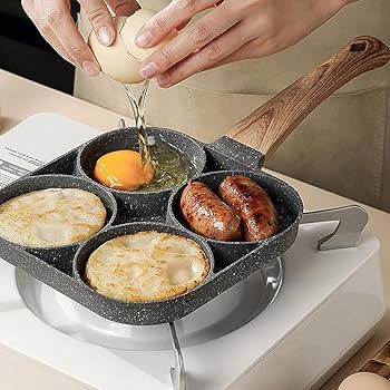 Sartén Antiadherente 4 Puestos para Arepas y Huevos | Cocina Fácil